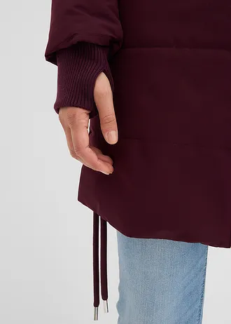 Voděodolný prošívaný kabát • vínová • bonprix obchod