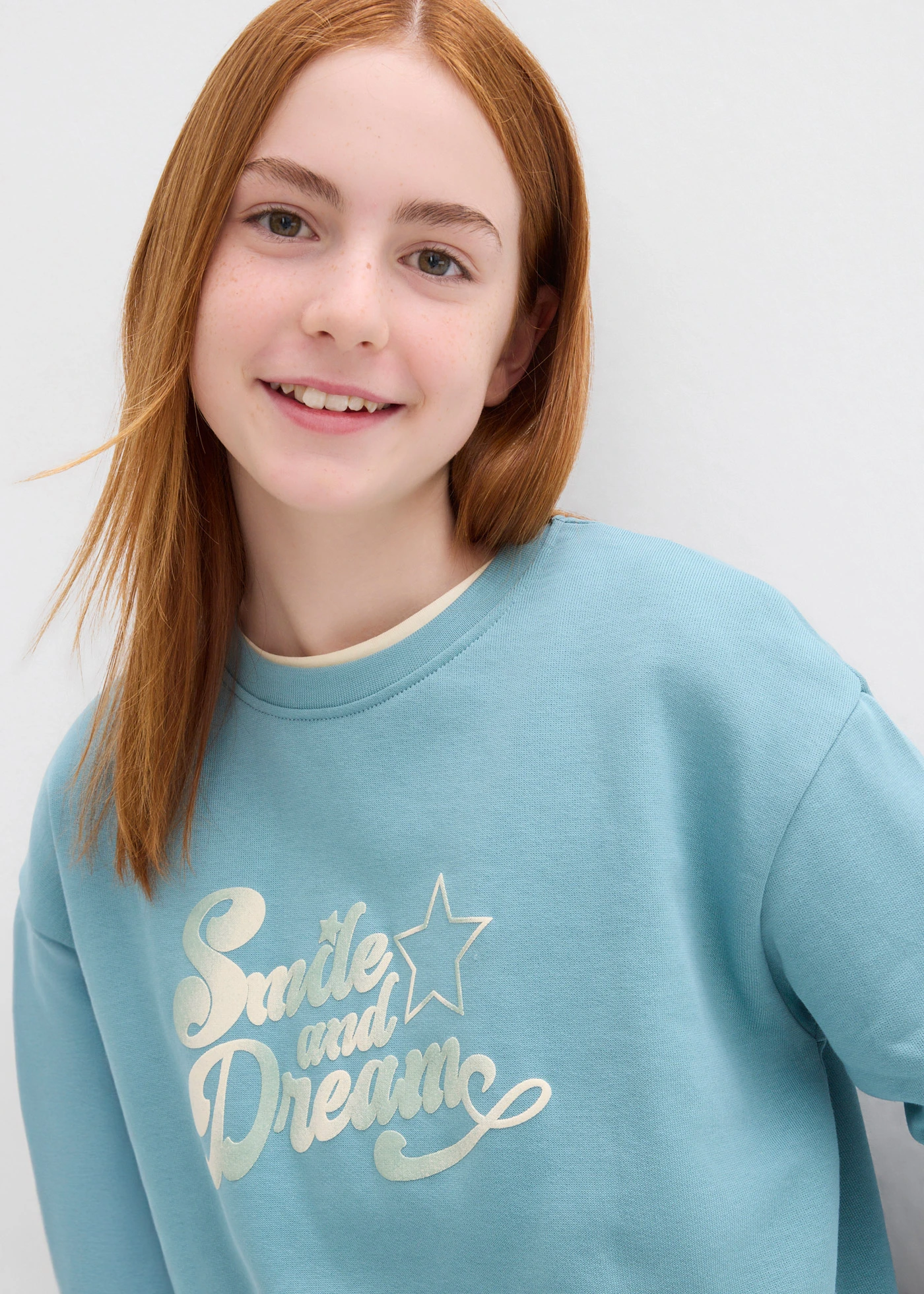 Sweat oversize 100% coton • bleu minéral • Boutique bonprix