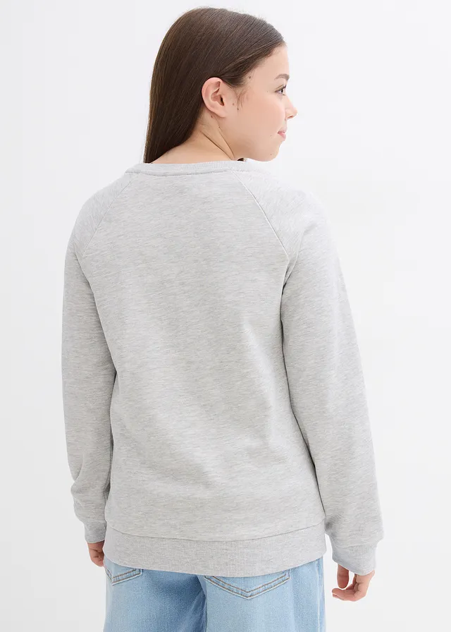 Sweat 100% coton • gris clair chiné imprimé • product-page.page-title-suffix