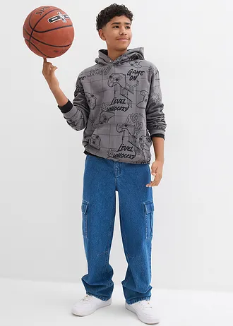 Jongens hoodie van een zachte katoenmix • rookgrijs • bonprix online shop