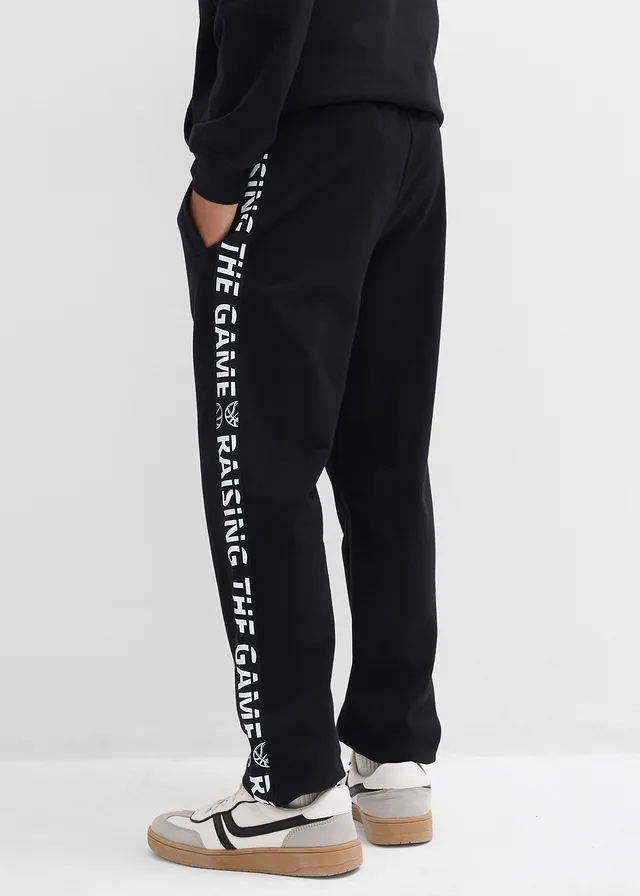 Joggingbroek van biologisch katoen, Kleur: zwart