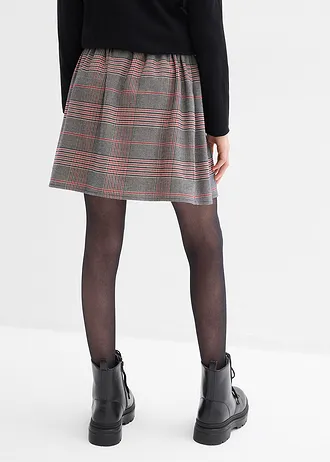 Jersey rok met een comfortband • beige geruit • bonprix online shop