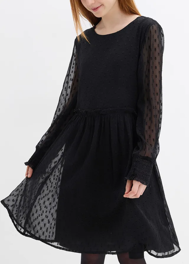 Robe en voile plumetis • noir • product-page.page-title-suffix