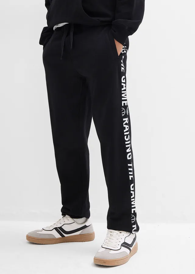 Joggingbroek van biologisch katoen, Kleur: zwart