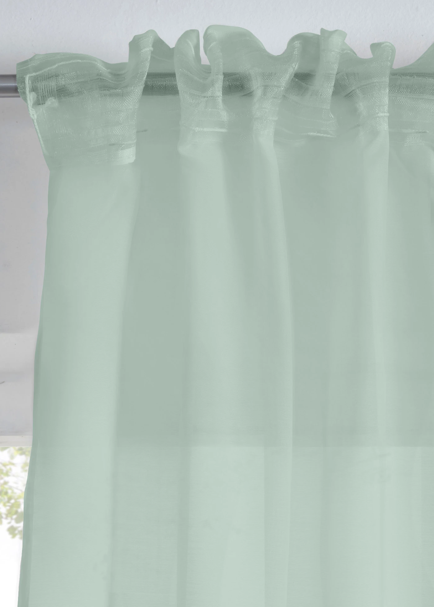 Záclona s jemnou batistovou štruktúrou (1 ks v balení) • mätová • obchod bonprix