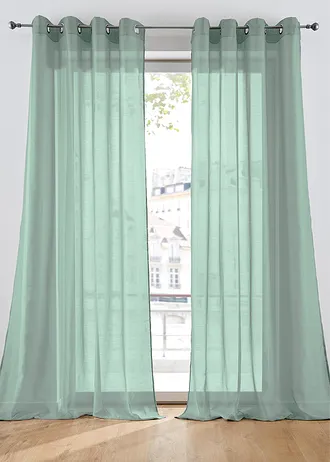 Voilage en batiste texturée (1 pce), Couleur: menthe