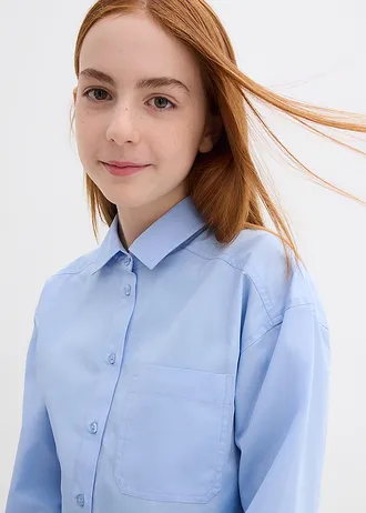 Oversize halenka z čisté bavlny • perlově modrá • bonprix obchod