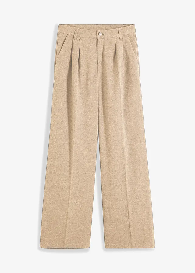 Pantaloni largi cu pense