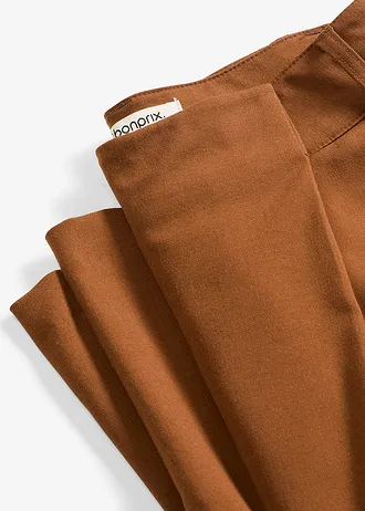 Pantalon large à pinces et fermeture croisée • marron • Boutique bonprix