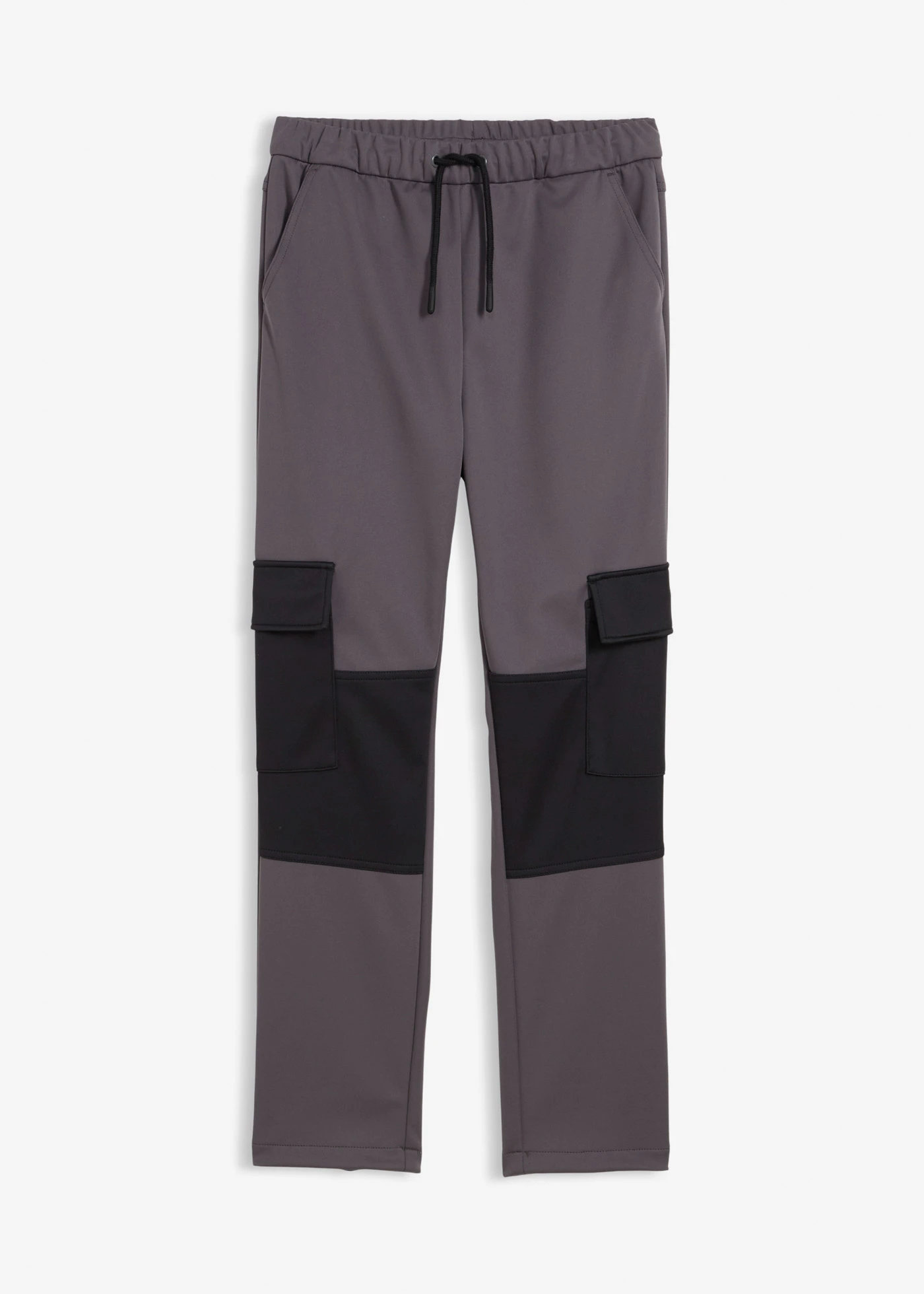 Softshellové cargo kalhoty, s nastavitelnou šířkou • břidlicově šedo-černá • bonprix obchod