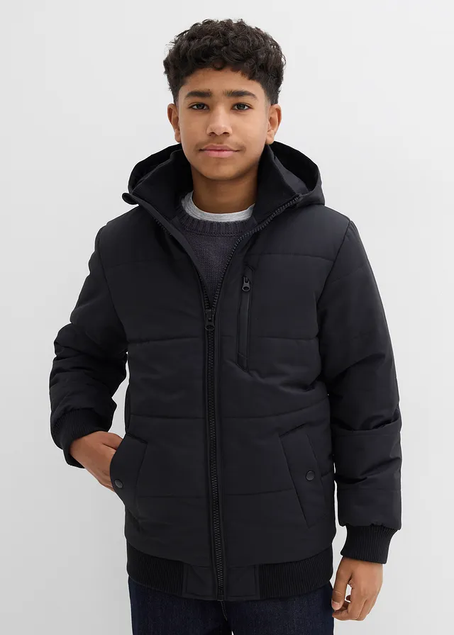 Blouson d’hiver matelassé à capuche • noir • product-page.page-title-suffix