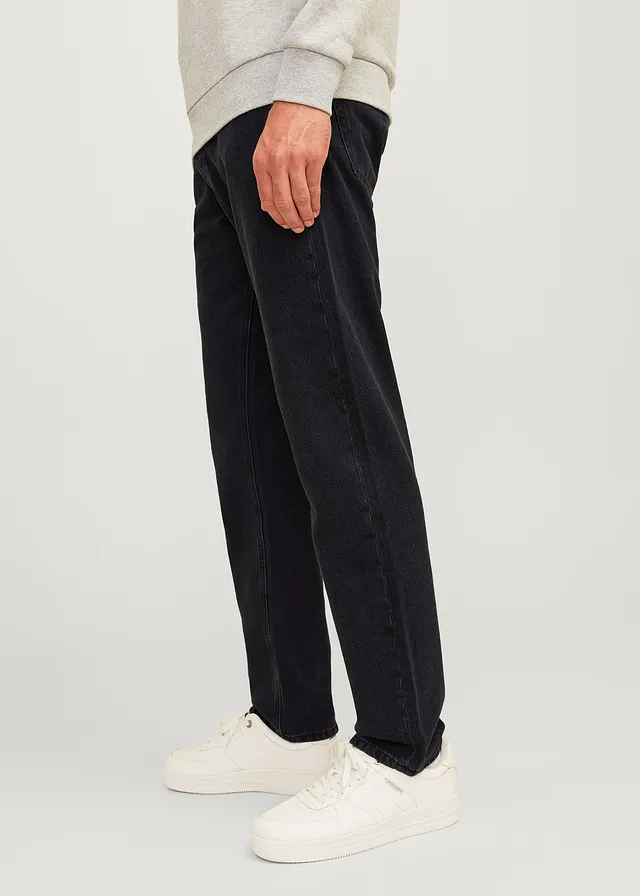 JJ REBEL jeans van puur katoen, relaxed fit, Kleur: zwart denim