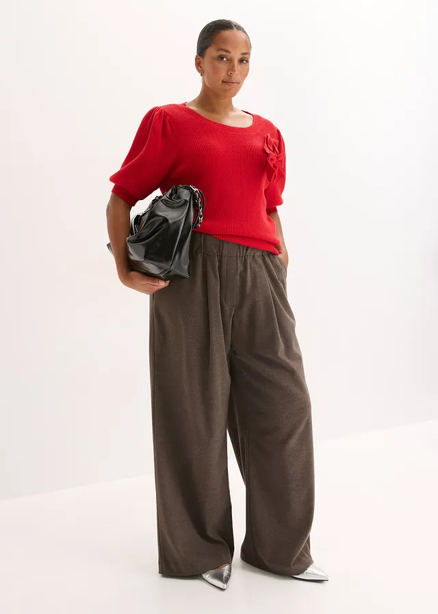 Pantalon, Couleur: marron chiné