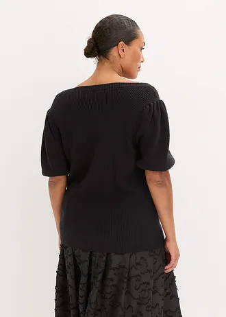 Pull avec application de nœuds • noir plus size • Boutique bonprix
