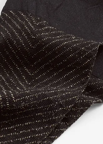 Transparentní punčochové kalhoty s třpytivým vzorem, 20 DEN • černo-zlaté tóny • bonprix obchod