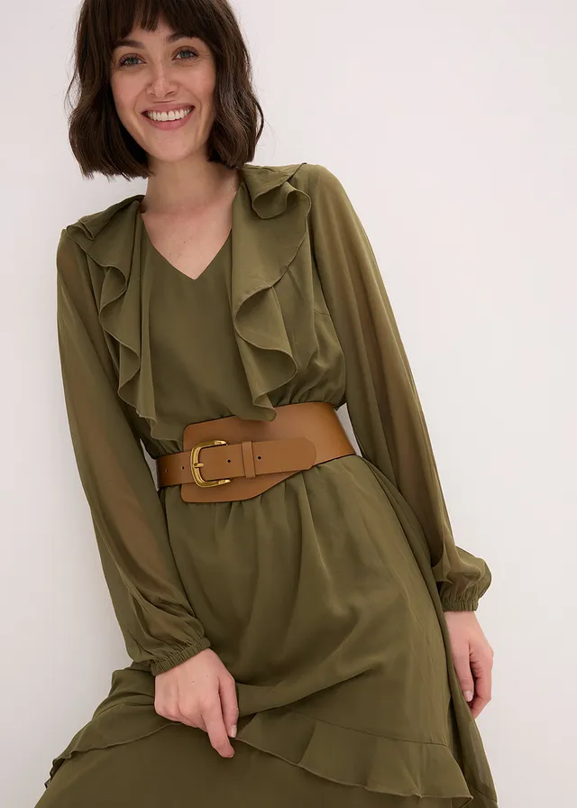 Ceinture large, Couleur: cognac
