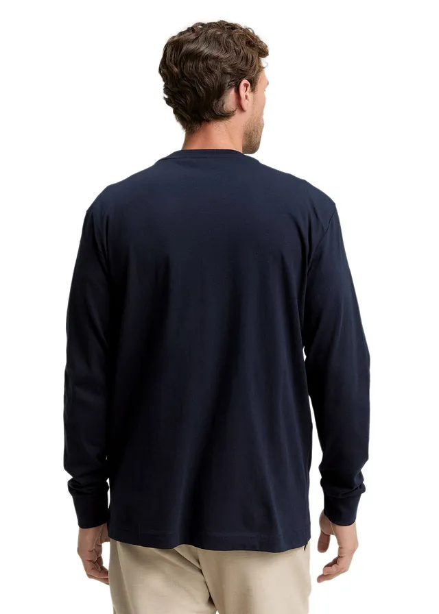 T-shirt manches longues Tom Tailor • bleu foncé imprimé • product-page.page-title-suffix