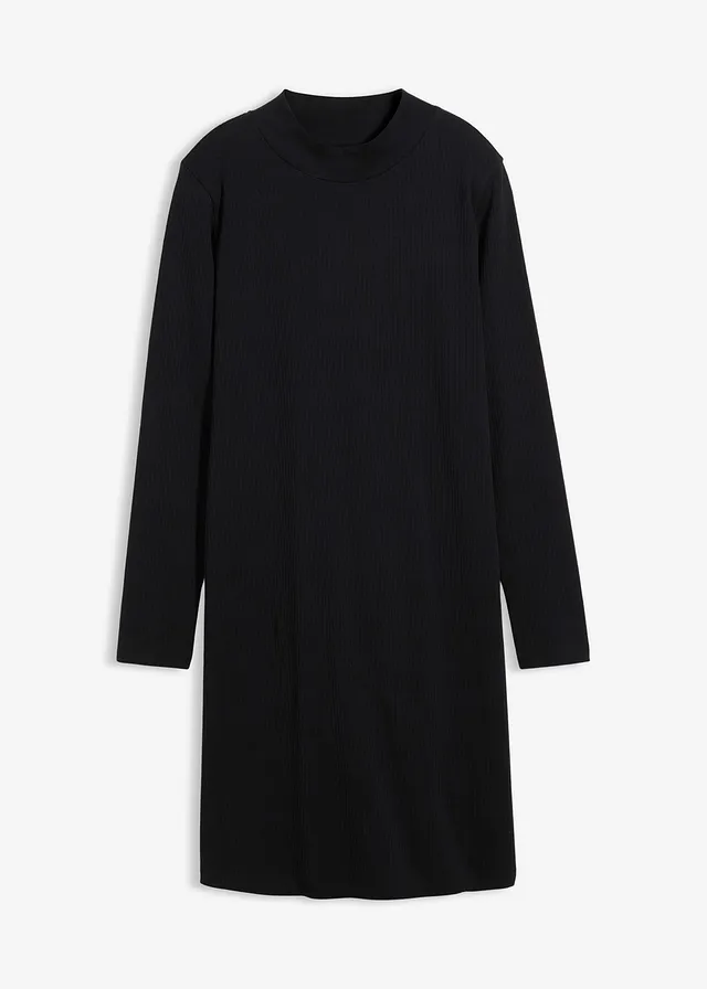 Rochie din jerse cu guler înalt