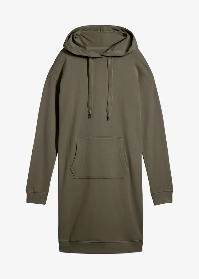 Sweatjurk met biologisch katoen • olijfgroen • bonprix online shop