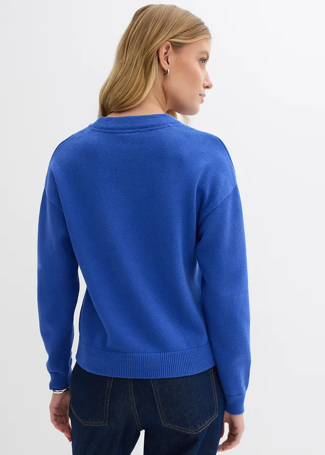 Pull oversize 100% coton • bleu brillant • product-page.page-title-suffix