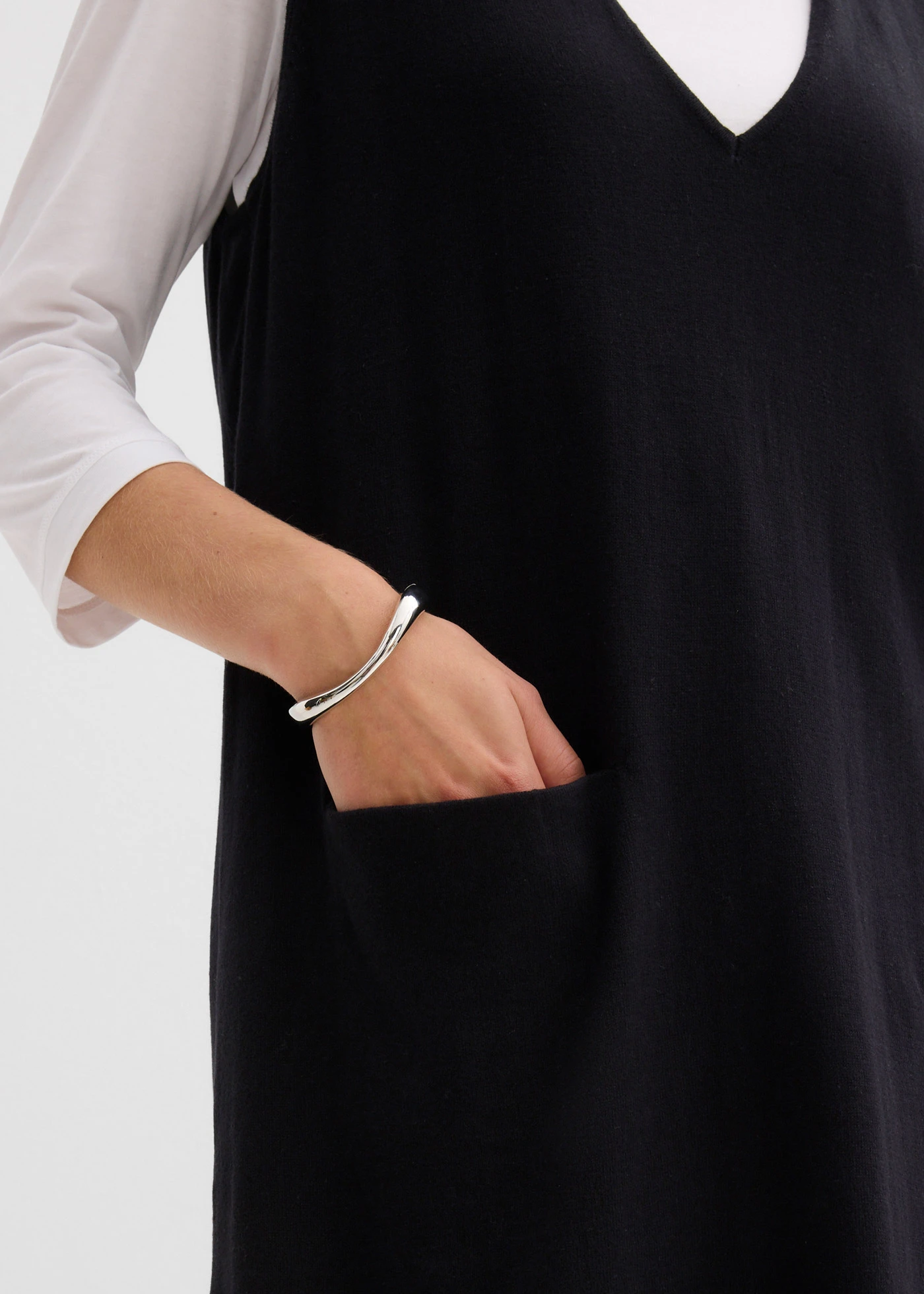 Pletené šaty z čisté bavlny • černá • bonprix obchod