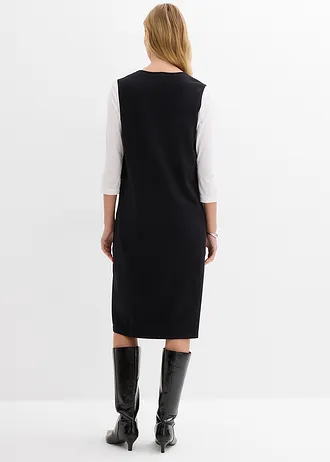 Pletené šaty z čisté bavlny, barva: černá