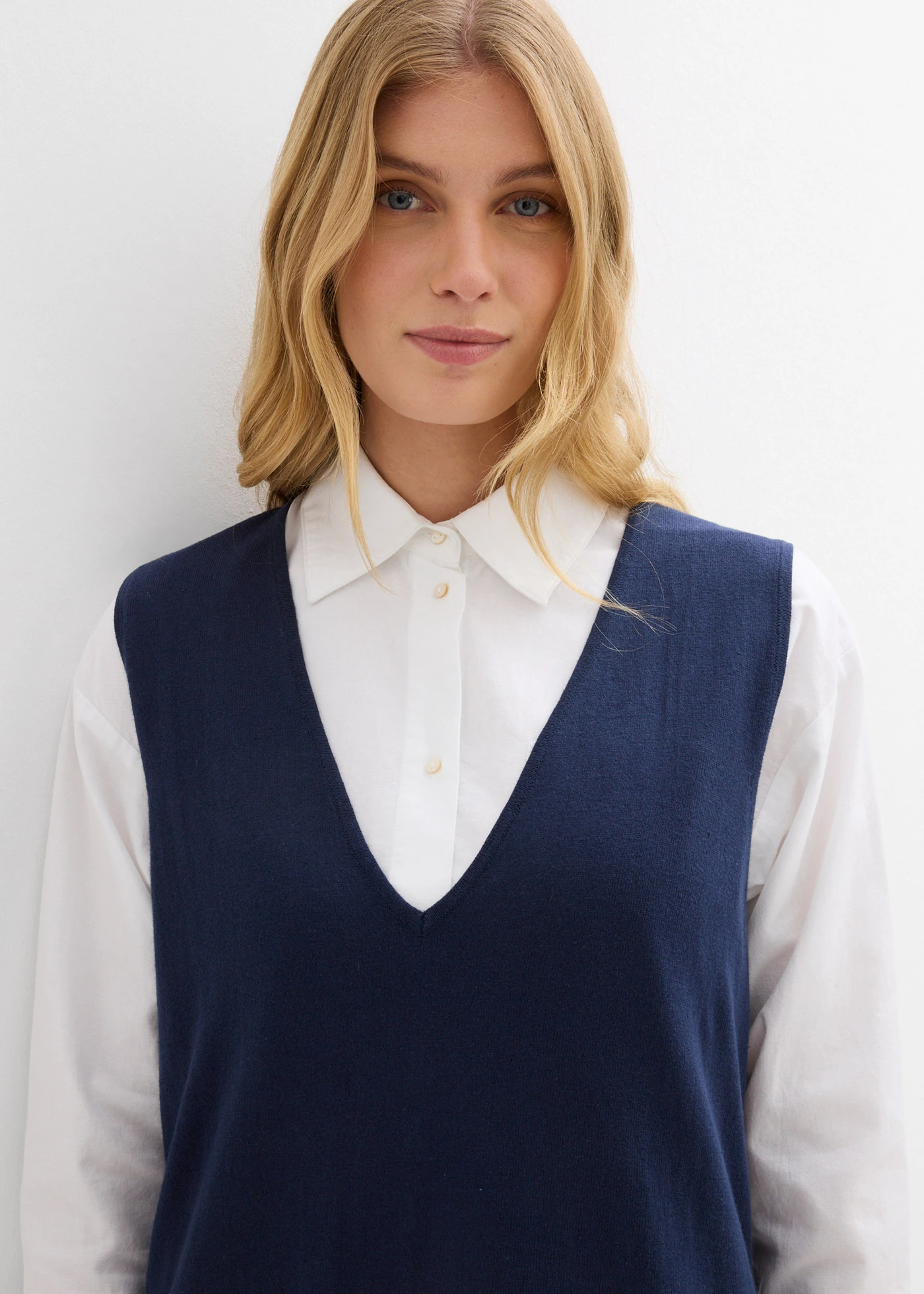 Pletené šaty z čisté bavlny • tmavě modrá • bonprix obchod