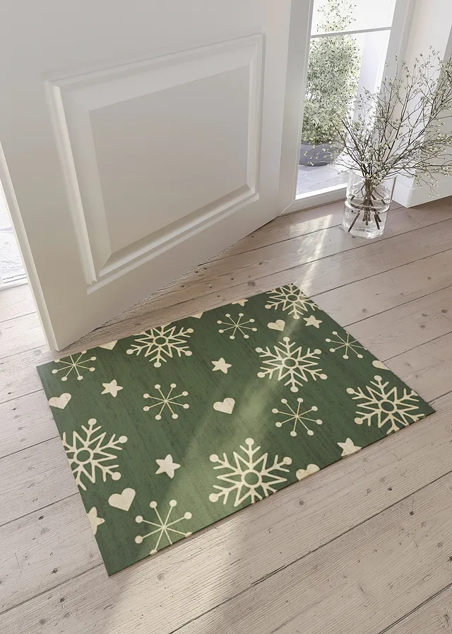 Paillasson avec motif hivernal • vert-écru imprimé • product-page.page-title-suffix