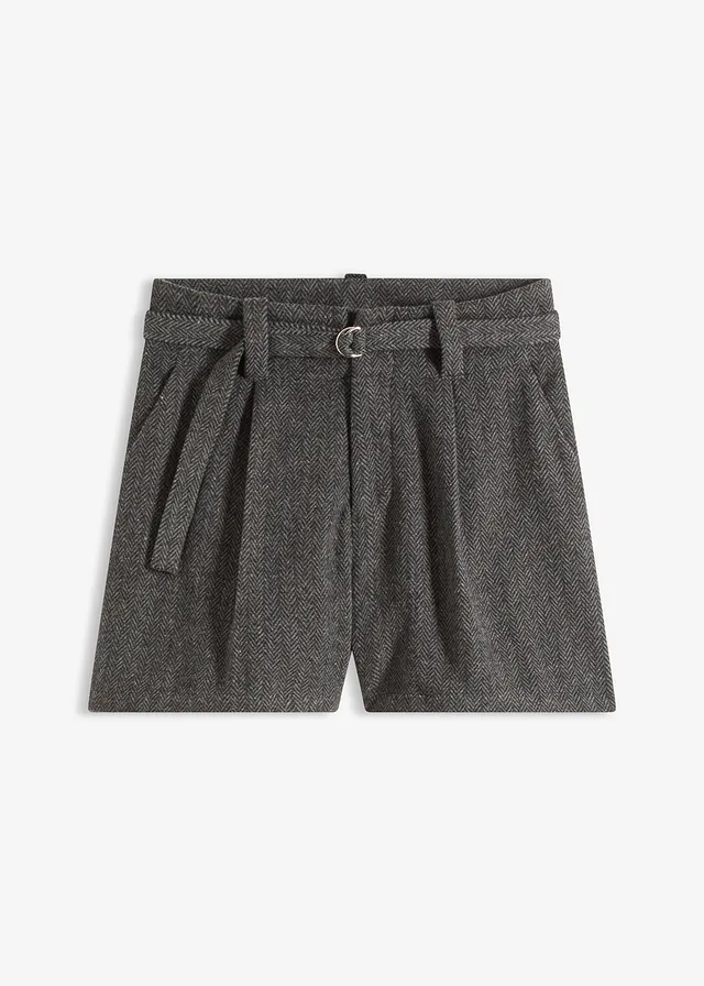 Short à pinces • anthracite chiné • Boutique bonprix