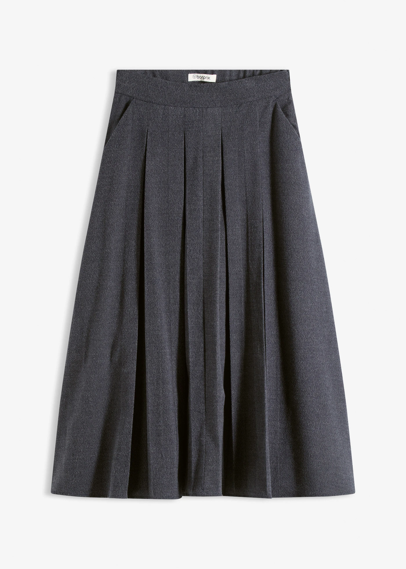 Midi rok van een zachte viscosemix • inktblauw gemêleerd • bonprix online shop