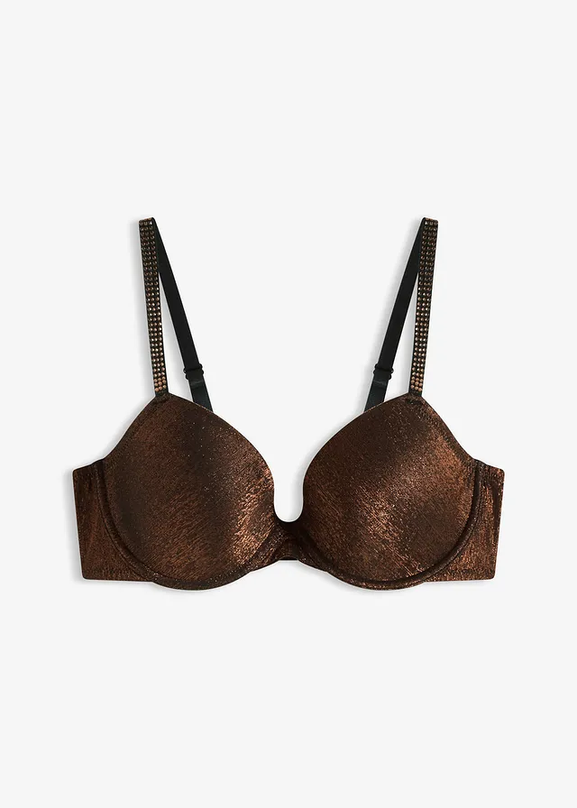 Soutien-gorge à coques en matière brillante