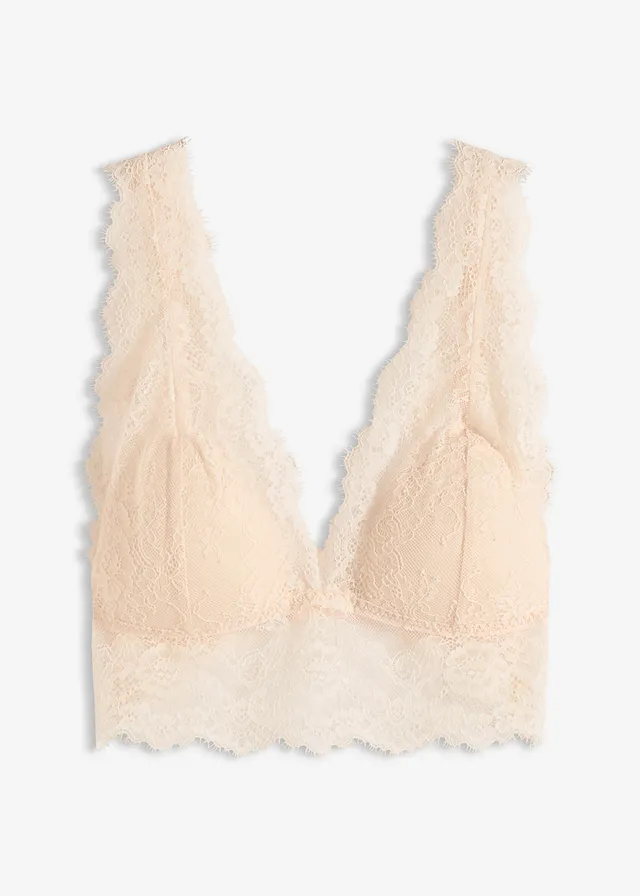 Podprsenka bralette s jemnou čipkou