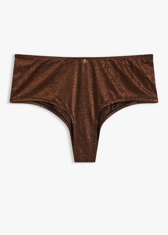 Chilot maxi în stil brazil, cu material sclipitor