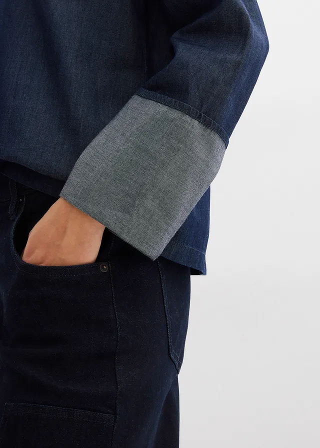 Blouse en jean à manches amples • bleu foncé denim brut • product-page.page-title-suffix
