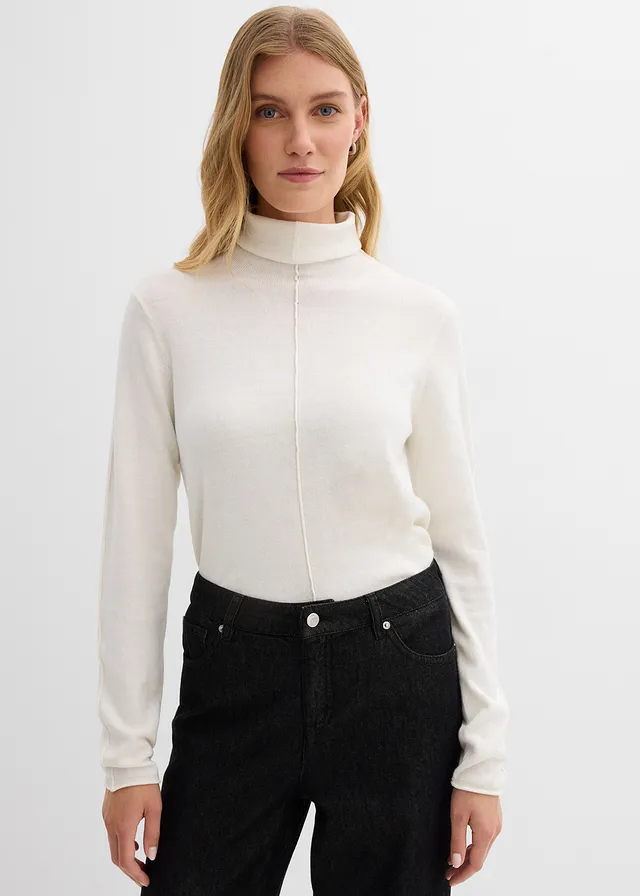 Pull col roulé doux