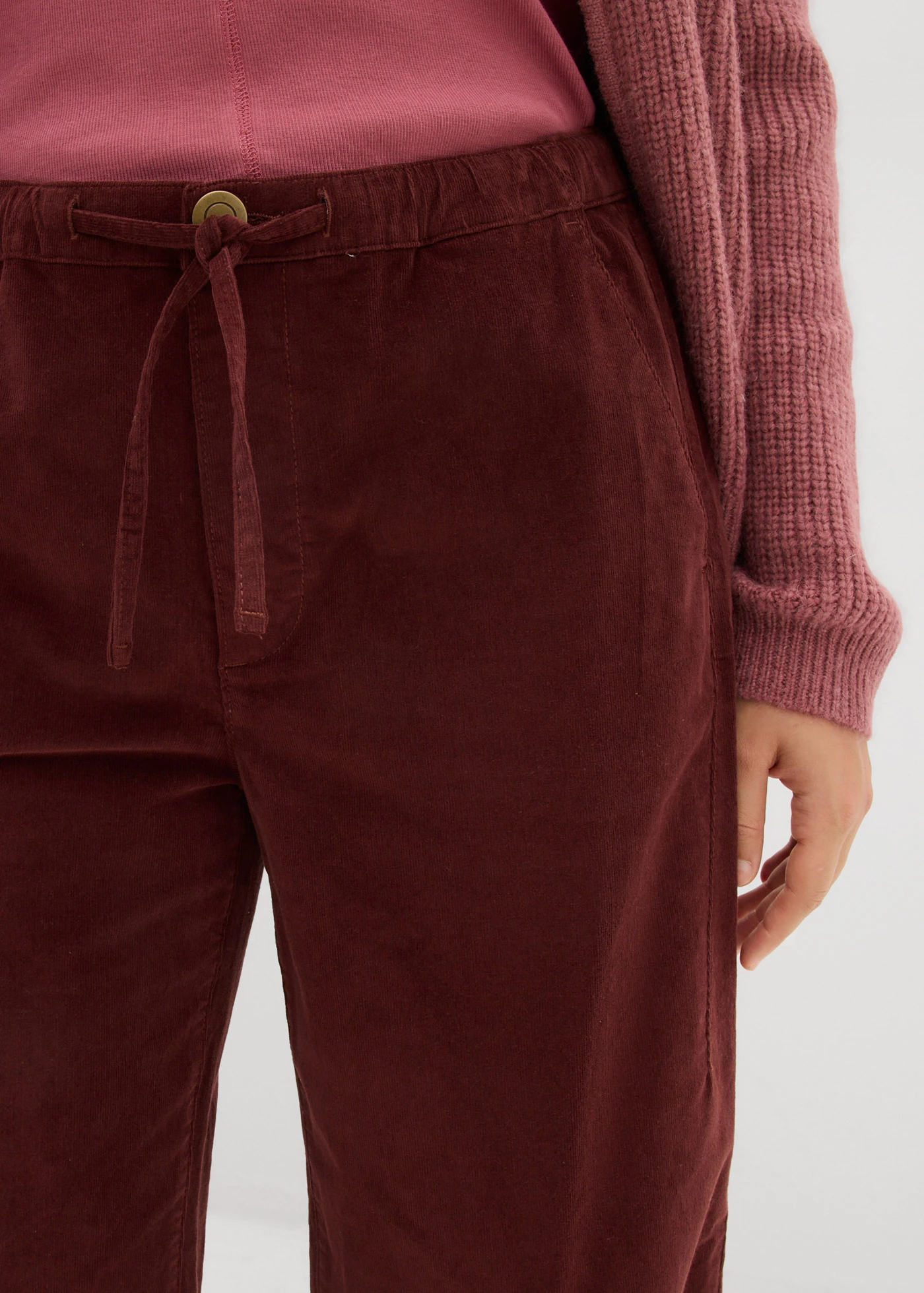 Manšestrové kalhoty ze směsi s bavlnou • kávově hnědá plus size • bonprix obchod