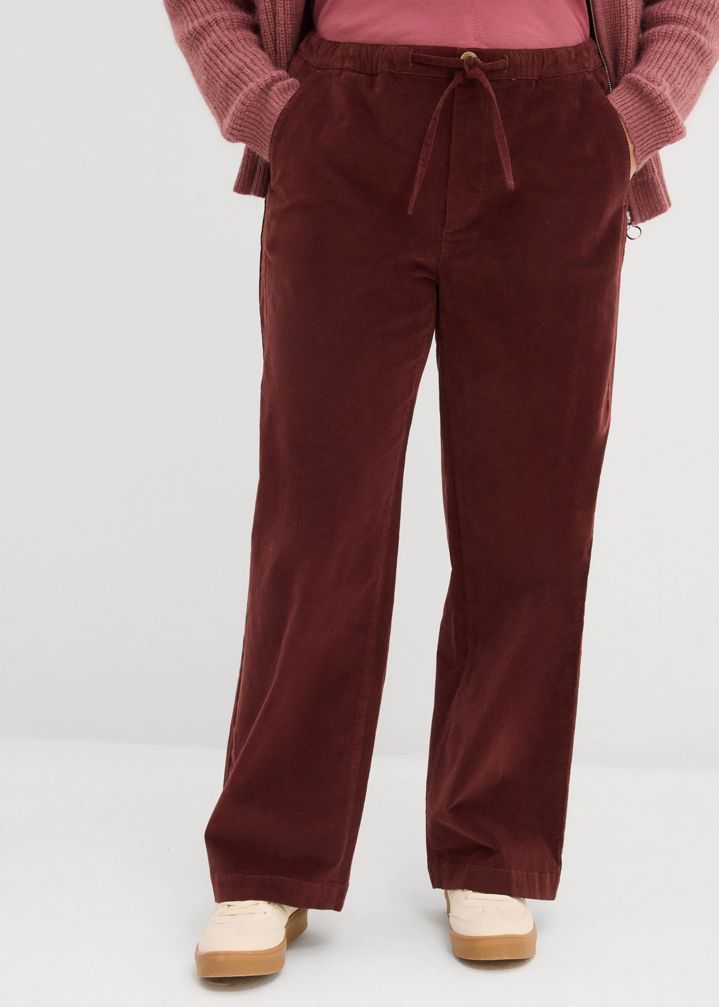 Manšestrové kalhoty ze směsi s bavlnou • kávově hnědá plus size • bonprix obchod