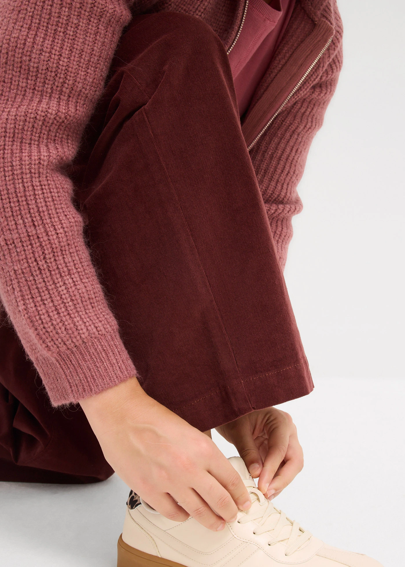 Manšestrové kalhoty ze směsi s bavlnou • kávově hnědá plus size • bonprix obchod