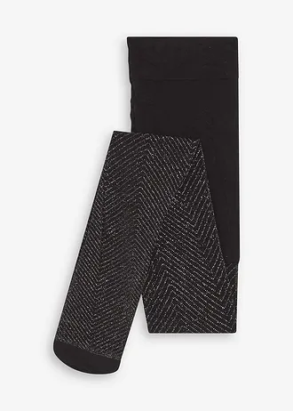 Transparentní punčochové kalhoty s třpytivým vzorem, 20 DEN