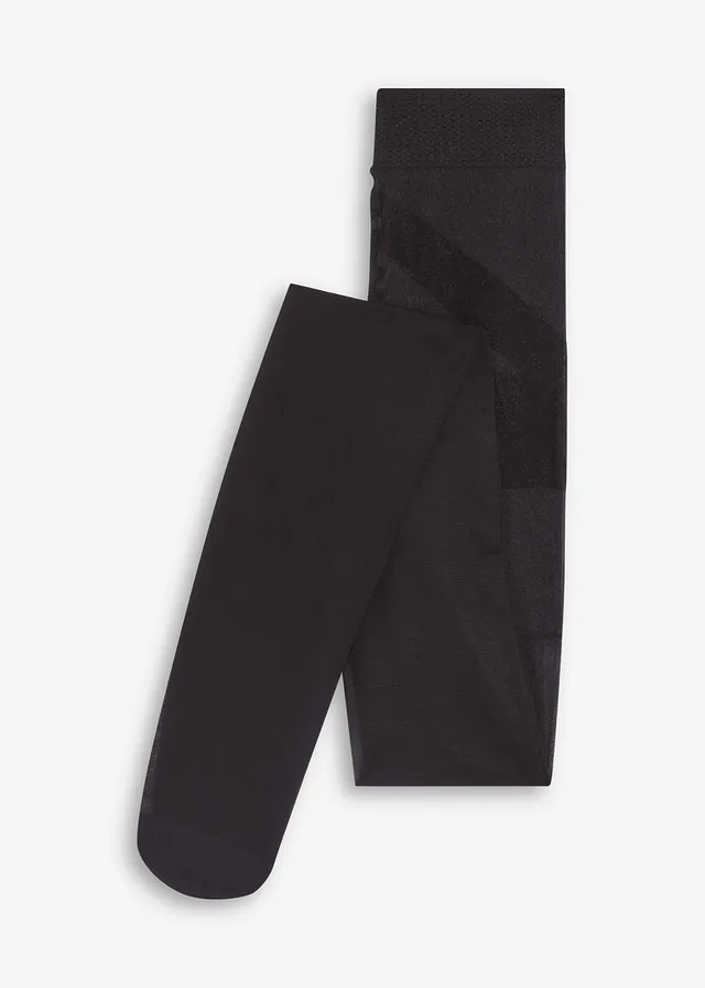 Collant opaque effet push up + ventre plat + ceinture confort + compression, 50den, Couleur: noir