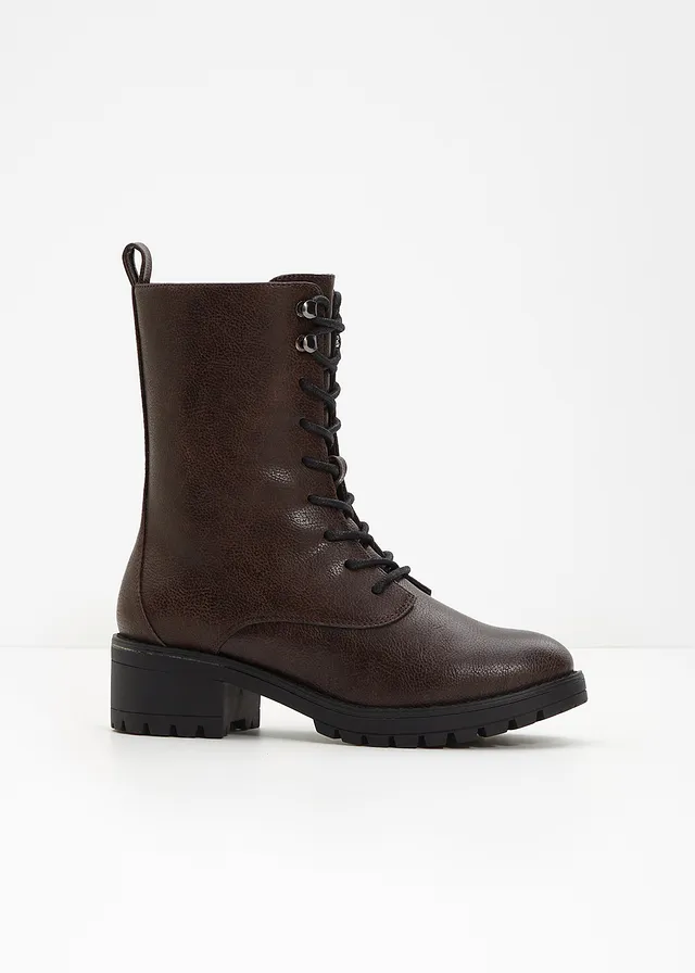 Boots lacées et doublées • marron foncé • Boutique bonprix