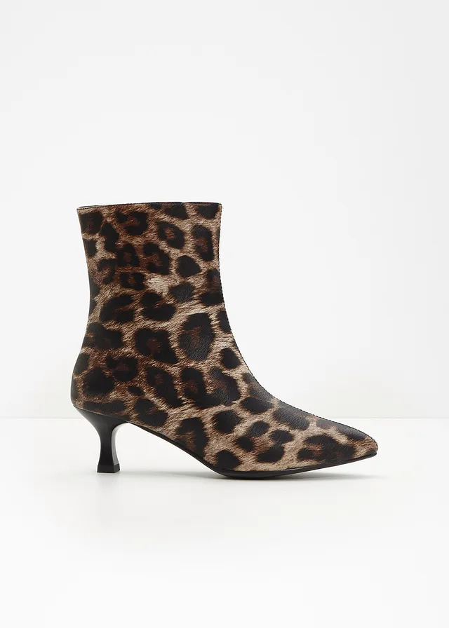 Bottines, Couleur: marron léopard
