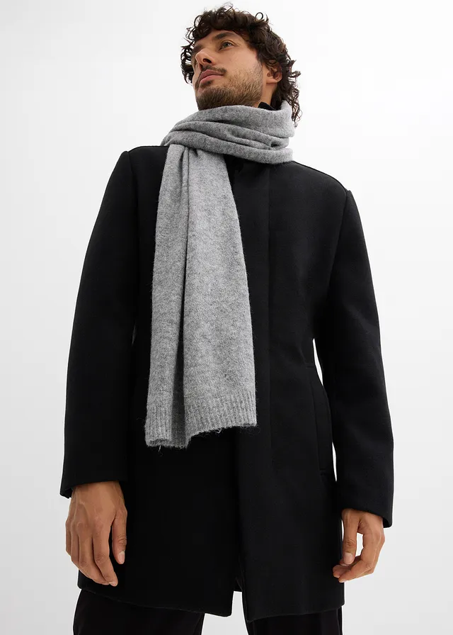 Manteau court aspect laine • noir • product-page.page-title-suffix