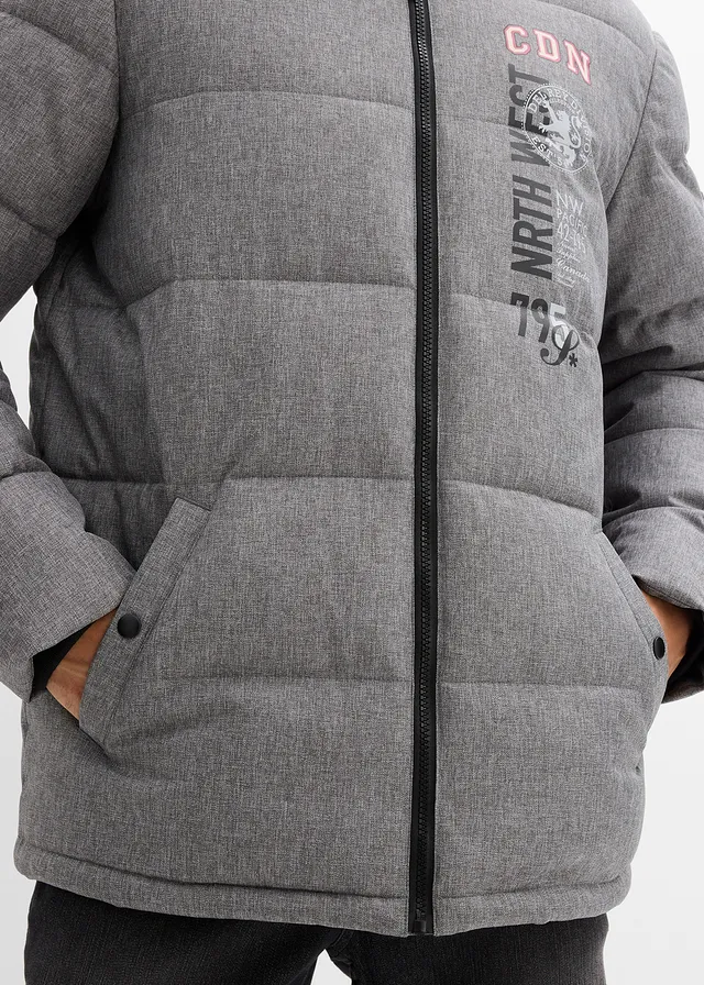 Gewatteerde outdoor jas • grijs gemêleerd • product-page.page-title-suffix