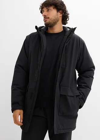 Parka imperméable en matière technique avec doublure matelassée • noir • Boutique bonprix