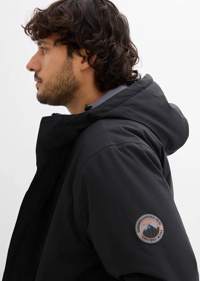 Waterafstotende outdoor parka met doorgestikte voering • zwart • product-page.page-title-suffix