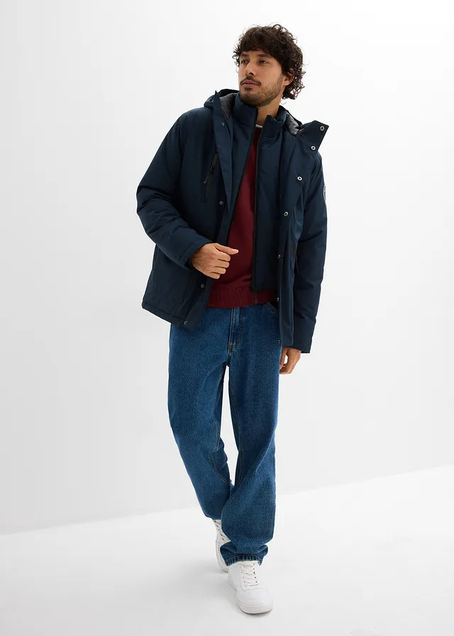 Parka d’hiver imperméable et coupe-vent, Couleur: bleu foncé