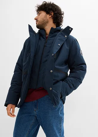 Parka d’hiver imperméable et coupe-vent • bleu foncé • Boutique bonprix