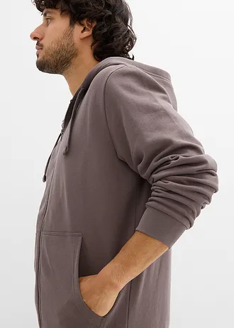 Sweat zippé à capuche, regular • taupe • Boutique bonprix