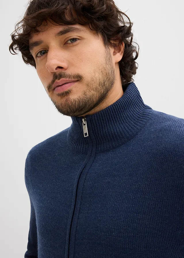 Gilet zippé en fine maille • bleu foncé • product-page.page-title-suffix